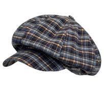 Cotton Grid Beret Cap Polyester Women Octagonal Hat Painter Hat Plaid Cloud Cap  Work pilka