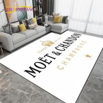 Šampano Moet & Chandon Plotinis kilimas Didelis,Kilimas svetainei, miegamajam, sofos dekoravimui, Virtuvės, vonios neslystantys grindų kilimėliai 40cm x 60cm