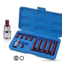 11PCS 15PCS For Torx Star 12 Points Hex Socket Bits for Mechanical Field Tools Featuring 1/2 Inch Drive Chrome Vanadium Coating
