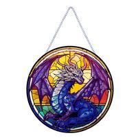 Pterosaur Diamond Painting Hanging Pendant Acrylic Diamond Painting Hanging Sign Diamond Painting Art Pendant Home Windows Decor