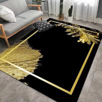 Black Gold CARPET FOR LIVE ROOM Large Size Luxury Area Rugs for Bedroom Washable Mat for Room Decor Non-slip Lounge Rug Tapis 60cm x 90cm