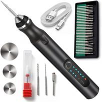 Electric Engraving Pen, 3-Speed USB Rechargeable Rotary Tool with 37 Bits & 11 Stencils, Portable Engraver for Metal, Glass, Wood, Stone & Plastic
