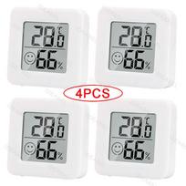 4pcs Mini LCD Hygrometer Thermometer Indoor Household New Digital Temperature Humidity Meter Digital Display Wall Mounted Sensor 4PCS Type 8