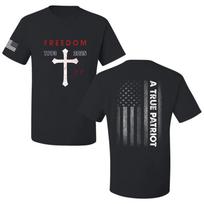 Charlie Kirk Freedom Signature, Rest In Peace Men's T- Shirt XL