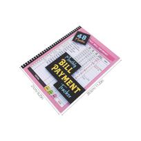 Monthly Bill Payment Tracker Notebook 48-Month Pink Detailed Budget Planner Bill Organizer Finance Tracker Monthly Expense rožinė