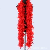 Feather Boa Scarf Lightweight Soft Decorative Accessory for Costumes Parties and Events Long Length Fluffy Texture One Size raudona