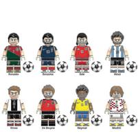 2023 World Cup Football Star Mini Figures - Set of 8 Collectible 4.5cm Building Block Toys