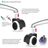 AEE2-2Inch Office Chair Casters,Office Chair Wheels,Heavy Duty Silent Replacement Rollers, Universal Fit - Set Of 5