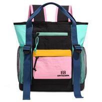 Colorful Nylon Backpack With Multiple Pockets And Adjustable Straps For Outdoor Activities juoda