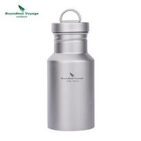 Itin lengvas gryno titano vandens butelis - didelės talpos, platus kakliukas, su rankena, skirtas stovyklavimui ir sportui 400ML-750ML