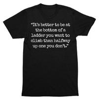 Ricky Gervais “Bottom of a Ladder You Want Climb Halfway Up One You Don’t” SHI 4XL