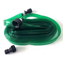 PVC Soaker Sprinkler Hose, Garden Lawn Irrigation Water Hose With Mist Spray Water Column Modes, Home Outdoor Dust Removal Cooling Watering Tape 3M žalia