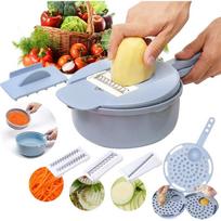 Multifunctional Vegetable Chopper Enforose, Interchangeable Stainless Steel Blades, Ergonomic Design, Time Saving, 30x15cm