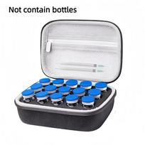Portable 15/30 Slots Insulin Storage Box EVA Storage Container Protection Box Black Travel Handbag for Travel and Home Use