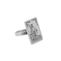 LIKGREAT Tarot Cards Rings for Women Men Stainless Steel Esotericism Divination Magic Finger Rings Punk Amulet Jewelry Gift New 6