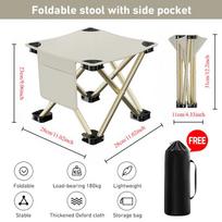 Outdoor Foldable Chair Camping Chair with Organizer Bag Picnic Oxford Cloth Chairs Portable Beach Fishing Chairs Outdoor Chair
