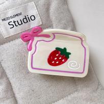 Bow Strawberry Grab Clamps Cute Acetic Acid Shark Clip Kawaii Cartoon Hair Claw  Female balta