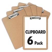 6pcs A4 Clipboard, High Density Clipboard, with Low Profile Metal Clip, Durable Writing Clipboard for Office Student Nurse Use