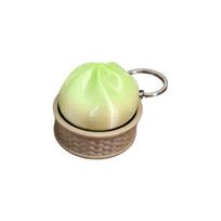 Squishy Dumpling Keychain Stress Relief Toy Soft Squeeze Fidget Sensory Key Ring Accessory for Adults and Kids