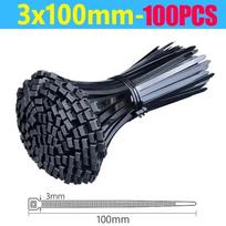 500-100Pcs Plastic Nylon Cable Ties Self-locking Cord Ties Straps Adjustable Cables Fastening Loop for Home Office Wire Zip Ties