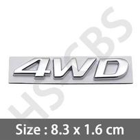 3D Metal Car 4WD Emblem Logo Badge For Kia Hyundai IX25 IX35 Tucson Santafe Encino Accent i30 Tailgate Decal Sticker Car Styling sidabras