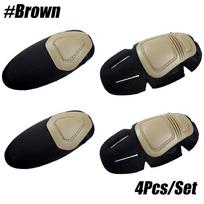4Pcs Tactical Knee & Elbow Pads - Military-Grade For Cycling, Skateboarding, Airsoft - Shock-Absorbing Adjustable Guards