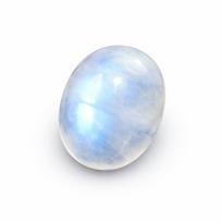 Natūralus baltas mėnulio akmuo, laisvas brangakmenis 2,40 ct, ovalo formos, papuošalų gamybai ir brangakmenių kolekcijoms 11.7 mm approx balta
