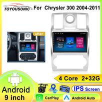 Android 12 Carplay Auto Chrysler 300C Aspen 2004 - 2011 Automobilinis Radijas Multimedijos Vaizdo Grotuvas Navigacija GPS WIFI 4 core 1GB+32GB carplay