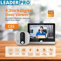 C85 Tuya Smart WiFi Video Doorbell Support PIR Motion Detection Two-way Audio Home Security Door Bell 1080P Peephole Camera