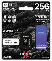 Memory card microSD IRDM 256GB UHS-I U3 A2 + adapter