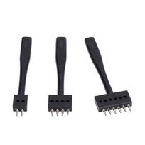 3Pcs Prong Punch Tool Set Fast Punching Various Sizes High Strength Professional Design DIY Leather Row Punch Tool6mm