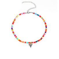Bohemian Handmade Beaded Chain Chokers For Girls Cute Love Heart Pendant Necklace Wholesale Femme Jewelry Accessories Gifts