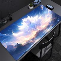 Pink Fox Large Gaming Mousepad XXL Gamer Mouse Pad Office Long Table Accessories Mouse Mat Kawaii Nine-tailed Fox Desk Mat Xxl 60x30cm