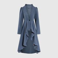 Women's Steampunk Victorian Jacket MedievalRenaissance Vintage Gothic Tailcoat LongSleeve Coat S
