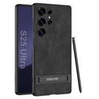 Samsung S25 Ultra Leather Case: Slim, Anti-Fall, Cross-Border Stand Protective Cover Samsung S24 Ultra