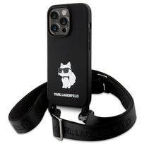 Etui do iPhone 15 Pro Max Karl Lagerfeld Crossbody Silicone Czarny