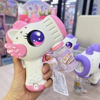 Unicorn Cool Electric Bubble Gun Automatic Soap Blower With Light Summer Outdoor Party Games Bubbles Machine For Boys Girls