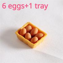 Scale 112 Dollhouse Eggs Set Of Dollhouse Miniature Mini Egg Models With Tray House Kitchen Miniature Food Toy Easter Gift
