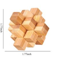 Kong Wooden Ming Lock Lu Ban Lock Iq Brain Teaser Educational Toy For Kids Children Montessori 3D Puzzles Game Unlock Toys Adult