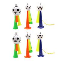 6Pcs Football Trumpet Toy Loud Sound Soccer Horn Plastic Stadium Horn Noise Maker Cheering Toy School Sporting Events Party Favors S 6pcs