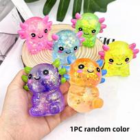 Stress Axolotl Balls Squishy Sensory Fidget Toys Stress Easing Malt Sugar Ball Cute Animal Squeeze Toys For Kids Birthday Gift