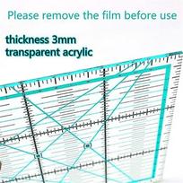 Professional Acrylic Quilting Ruler With Measurement Markings Patchwork Templates For Fabric Cutting Sewing Project žalia