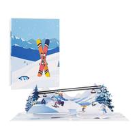 Winter Sports Themed 3D Paper Greeting Card Handmade Home Art Decoration For Holiday Collector 1