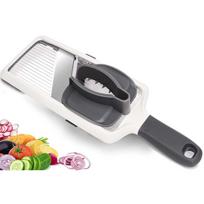 Mandoline Slicer Adjustable Stainless Steel Blades with NonSlip Grip for Kitchen Vegetable Cutting, Gray