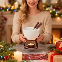 Fondue Mug 300ml Ceramic Pot With Forks Handmade Chocolate Melter With Candle For Dessert Cheese Butter Snack Home Office Party China Mainland