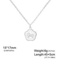 Dainty Flower Charm Necklace Minimalist Bowknot Pony Necklace Stainless Steel Horse Choker Jewelry Gift for Women Girls 45cm
