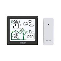 BALDR Wireless Digital Weather Station Thermometer Hygrometer Alarm Clock ComfortLevel Frosting Point -40℃ Forecast Sensor 100M geltona