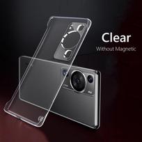 For  Frameless Magnetic Case For Huawei P60 Pro P60Pro Pura 70 Pura70 Pro Plus Ultra Wireless Charging Hard Back Cover For Huawi P60