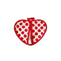 (PLUM)Heart-shaped Hand Clip Heat Insulation Pad Coaster Anti-scalding Gloves Baking Kitchen High Temperature Resistant Oven