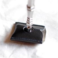 1PC Double Edge Safety Razor Head Sleeve Protective Case Leather Without Razor juoda
